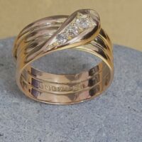 0.34ct Antique Diamond Snake Ring 15ct Yellow Gold from Ace Jewellery, Leeds