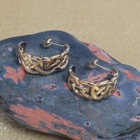 9ct Yellow Gold Half Hoop Celtic Earrings from Ace Jewellery, Leeds