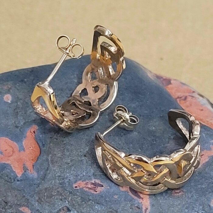 Gleaming Grace Gold Half Hoop Earrings | JO+CO