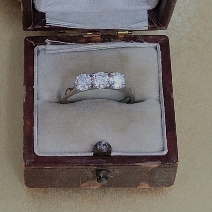 1.05ct Three Stone Diamond Engagement Ring Platinum from Ace Jewellery, Leeds