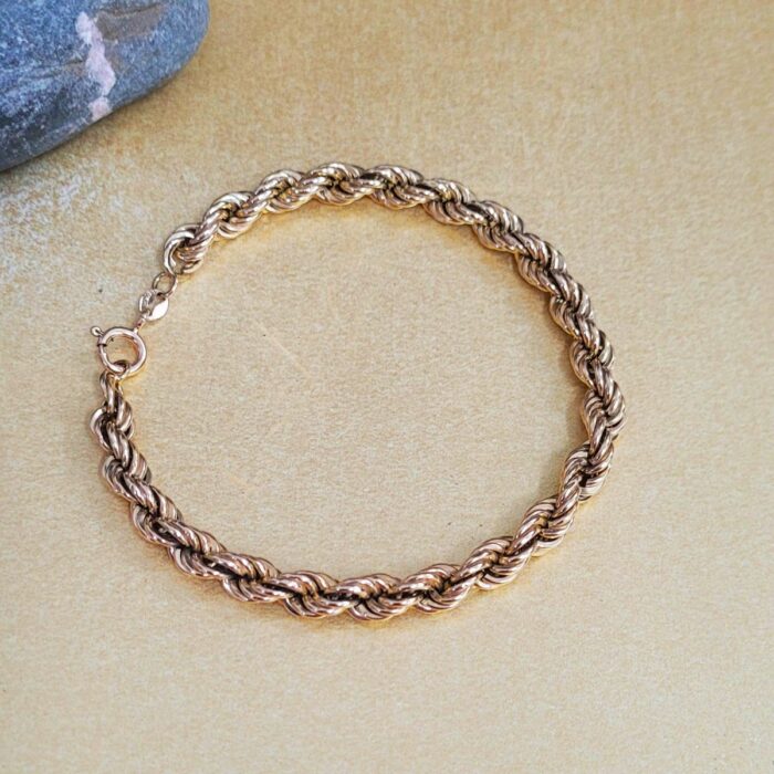 9ct Yellow Gold Rope Bracelet from Ace Jewellery, Leeds