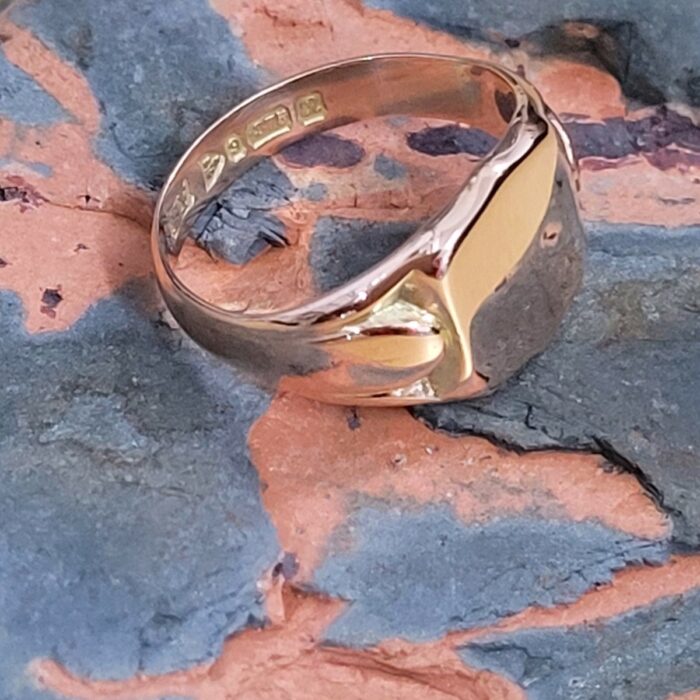 9ct Rose Gold Antique Shield Signet Ring from Ace Jewellery, Leeds