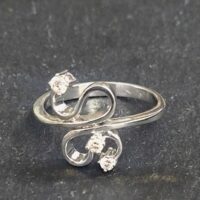 0.14ct Double Twisted 18ct White Gold Diamond Ring from Ace Jewellery, Leeds