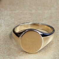 9ct Yellow Gold Oval Signet Ring from Ace Jewellery, Leeds