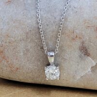 0.42ct Brilliant Cut Diamond Pendant 18ct White Gold from Ace Jewellery, Leeds