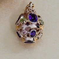 8.80ct Amethyst & Peridot Gold Orb Globe Pendant 9ct Yellow Gold from Ace Jewellery, Leeds