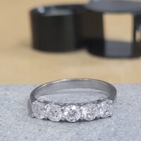 1.05ct Five Stone Diamond Ring Platinum from Ace Jewellery, Leeds