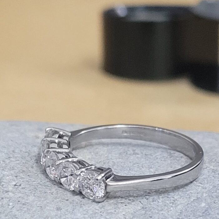 1.05ct Five Stone Diamond Ring Platinum from Ace Jewellery, Leeds