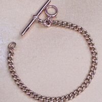 Antique 9ct Rose Gold Curb T-Bar Bracelet from Ace Jewellery, Leeds
