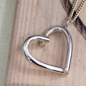 Hand Made Yellow Gold Heart-Shaped Pendant from Ace jewellery, Leeds