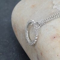 0.14ct Diamond Circle Pendant & Chain 9ct White Gold from Ace Jewellery, Leeds