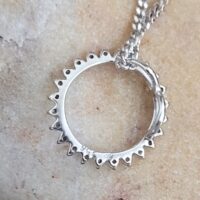 0.14ct Diamond Circle Pendant & Chain 9ct White Gold from Ace Jewellery, Leeds