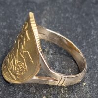 22ct Yellow Gold Curved Sovereign Ring from Ace Jewellery, Leeds