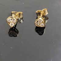0.33ct Diamond Heart-Shaped Earrings 18ct Yellow Gold from Ace Jewellery, Leeds