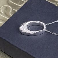 0.25ct Pave Set Pendant Necklace 18ct White Gold from Ace Jewellery, Leeds