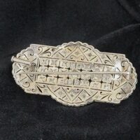 1.20ct Old Cut & Rose Cut Diamond Brooch 18ct White Gold from Ace Jewellery, Leeds