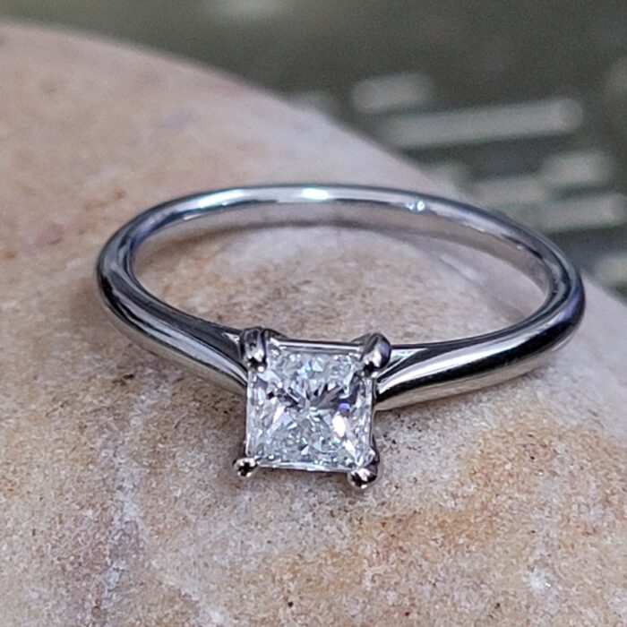 0.70ct Princess Cut Diamond Engagement Ring Platinum from Ace Jewellery, Leeds