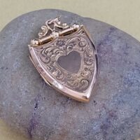 9ct Rose Gold Shield Style Locket from Ace Jewellery, Leeds