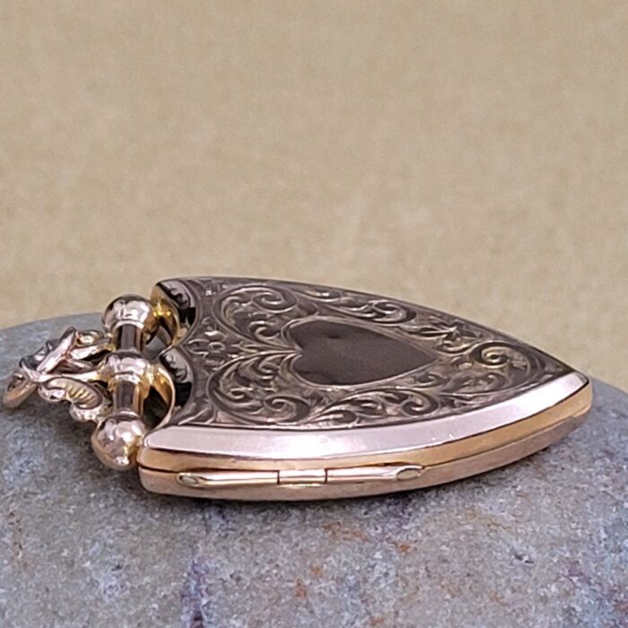 9ct Rose Gold Shield Style Locket from Ace Jewellery, Leeds