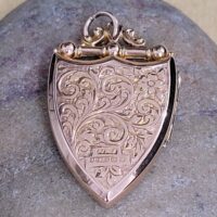 9ct Rose Gold Shield Style Locket from Ace Jewellery, Leeds