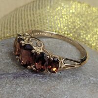 3.10ct Five Stone Garnet Ring 9ct Yellow Gold from Ace Jewellery, Leeds