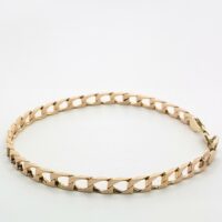 9ct Yellow Gold Square Curb Bracelet from Ace Jewellery, Leeds