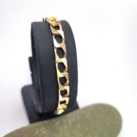 9ct Yellow Gold Square Curb Bracelet from Ace Jewellery, Leeds