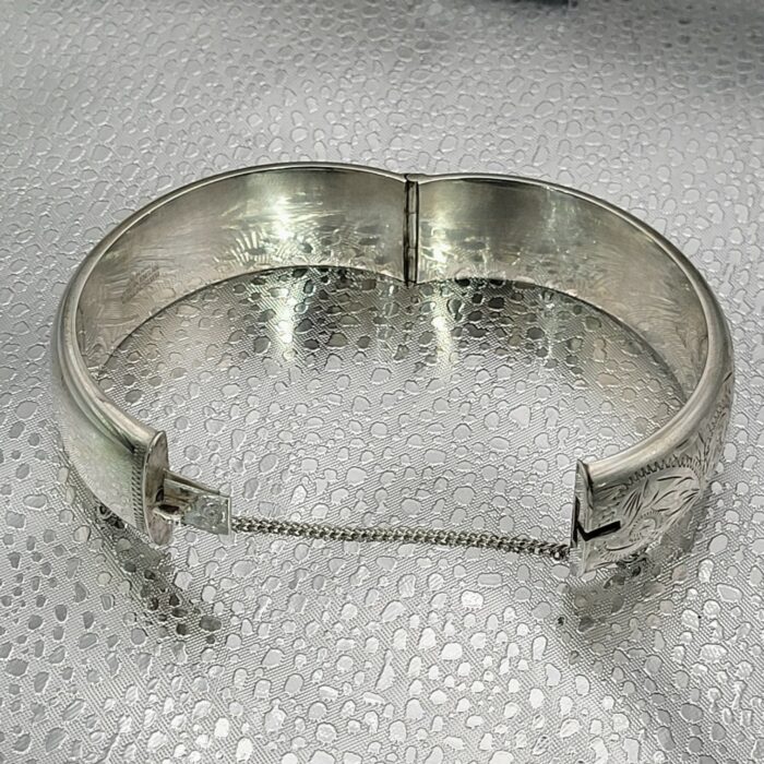 Sterling Silver Engraved Cuff Bangle from Ace Jewellery, Leeds