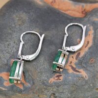 2.0ct Pear-Shaped Emerald Drop Earrings 18ct White Gold from Ace Jewellery, Leeds