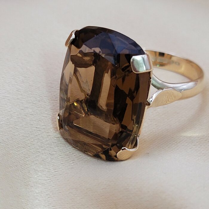 Smoky Quartz Ring 9ct Yellow Gold from Ace Jewellery, Leeds