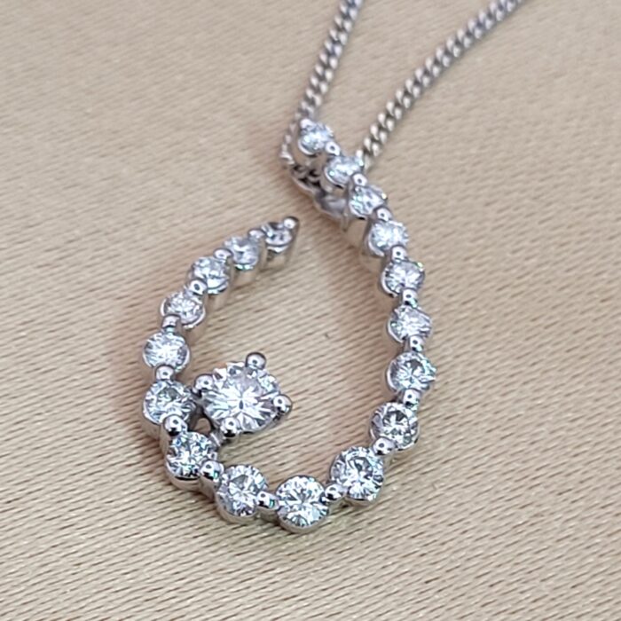 0.40ct Diamond Pendant Necklace 18ct White Gold from Ace Jewellery, Leeds