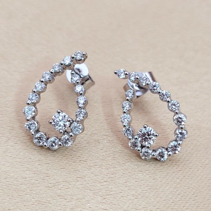 0.50ct Diamond Earrings 18ct White Gold from Ace Jewellery, Leeds