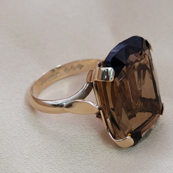 Smoky Quartz Ring 9ct Yellow Gold from Ace Jewellery, Leeds