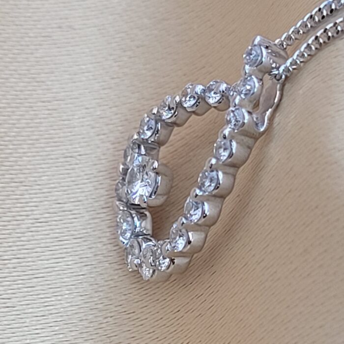 0.40ct Diamond Pendant Necklace 18ct White Gold from Ace Jewellery, Leeds