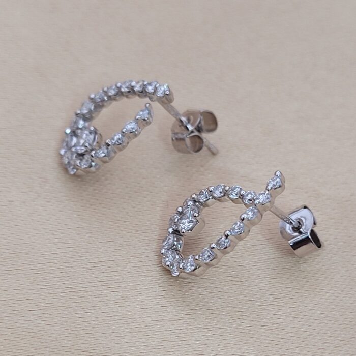 0.50ct Diamond Earrings 18ct White Gold from Ace Jewellery, Leeds