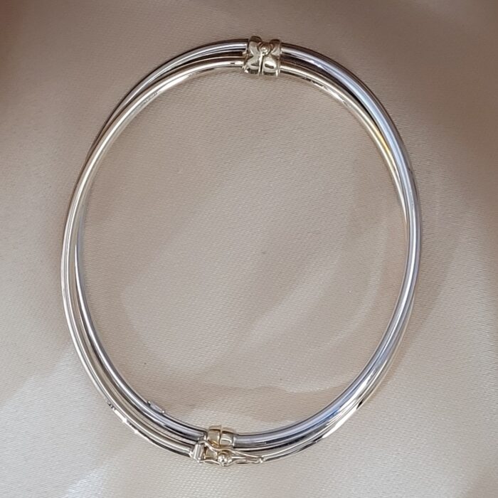 9ct Yellow Gold & 9ct White Gold Multi-Metal Twist Bangle from Ace Jewellery, Leeds