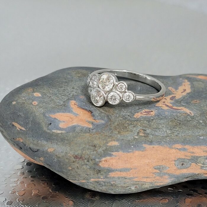 0.78ct Diamond Multi-Stone Bubble Ring Platinum from Ace Jewellery, Leeds