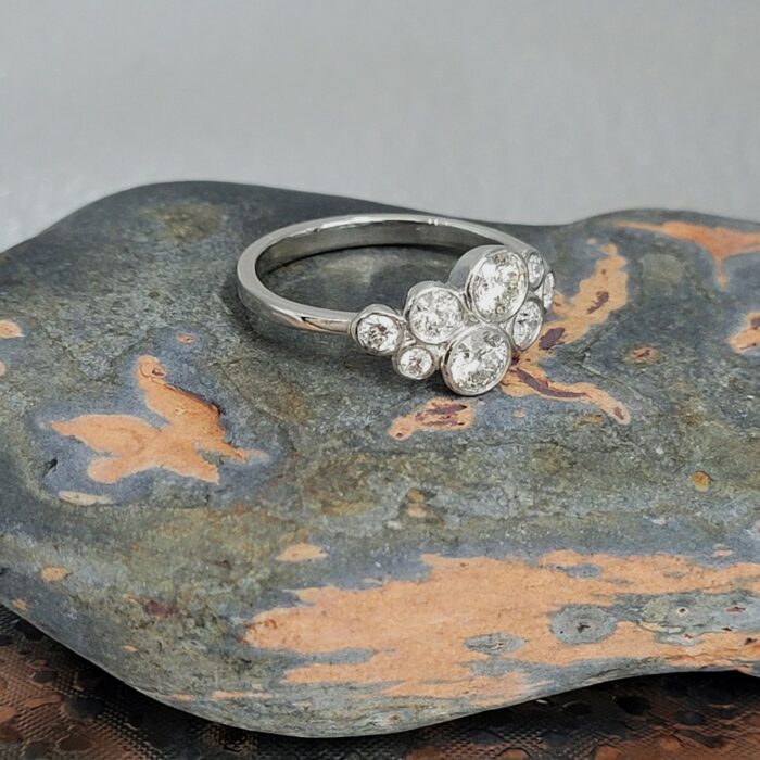 0.78ct Diamond Multi-Stone Bubble Ring Platinum from Ace Jewellery, Leeds