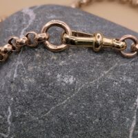 Antique 9ct Rose Gold Faceted Belcher Chain from Ace Jewellery, Leeds