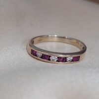 0.32ct Ruby & Diamond Eternity Ring 9ct Yellow Gold from Ace Jewellery, Leeds