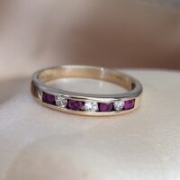 0.32ct Ruby & Diamond Eternity Ring 9ct Yellow Gold from Ace Jewellery, Leeds