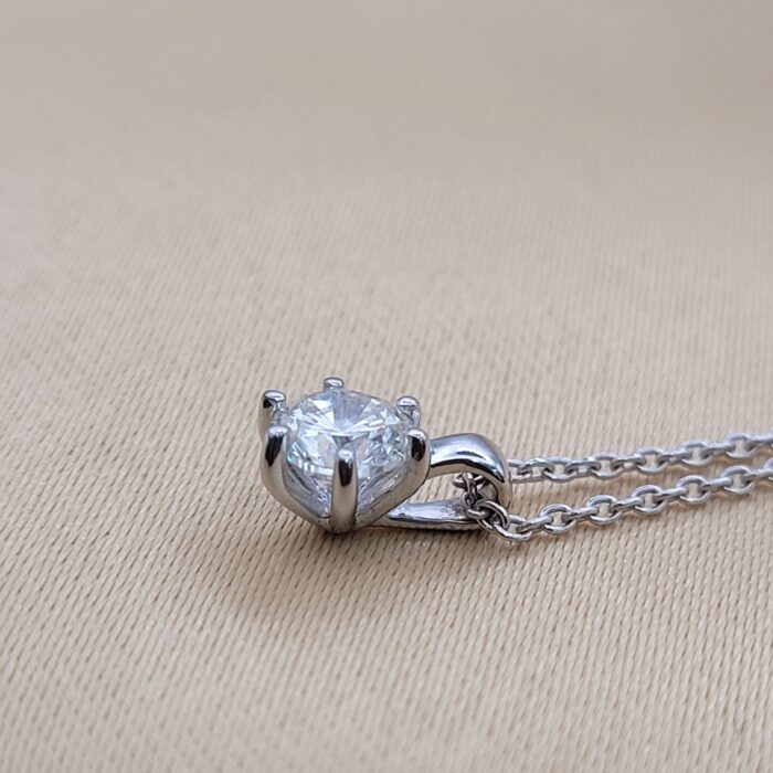 0.55ct Solitaire Diamond Pendant 18ct White Gold from Ace Jewellery, Leeds