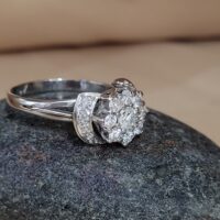 0.70ct Diamond Fancy Twist Cluster Ring 18ct White Gold from Ace Jewellery, Leeds