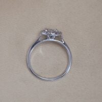 0.80ct Moissanite & Diamond Halo Engagement Ring from Ace Jewellery, Leeds