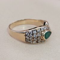 0.95ct Emerald & Diamond Ring 18ct Yellow Gold from Ace Jewellery, Leeds