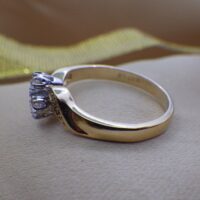 18ct Yellow Gold 0.25ct Diamond Two Stone Twist Ring from Ace Jewellery, Leeds