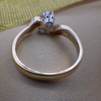 18ct Yellow Gold 0.25ct Diamond Two Stone Twist Ring from Ace Jewellery, Leeds