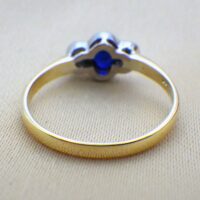 0.68ct Sapphire & Diamond Ring 18ct Yellow Gold from Ace Jewellery, Leeds