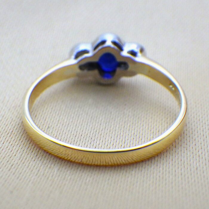 0.68ct Sapphire & Diamond Ring 18ct Yellow Gold from Ace Jewellery, Leeds