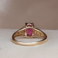 1.05ct Pink Tourmaline & Diamond Ring 18ct Yellow Gold from Ace Jewellery, Leeds